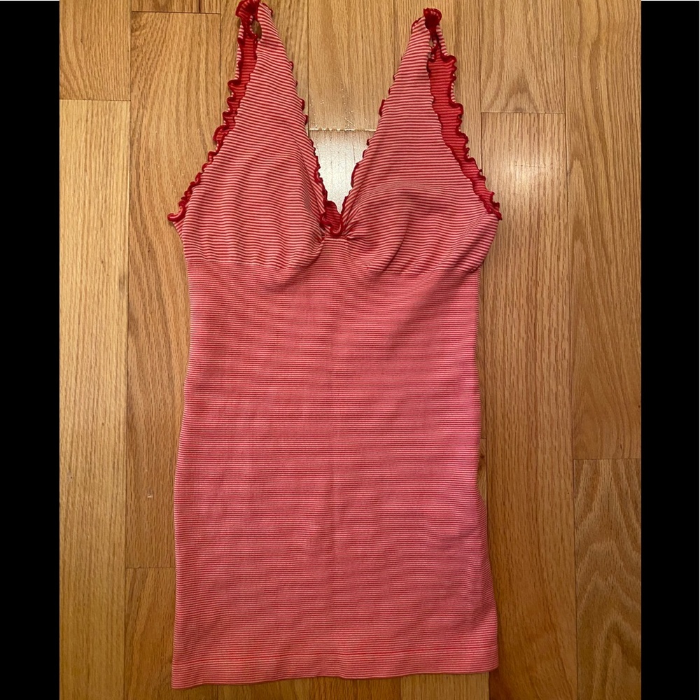 Blu Chic Red & White Stripe Stretch Tank Top